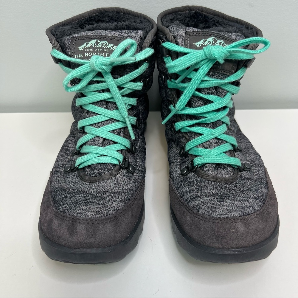 The North Face ThermoBall Lace Up Soft Shell Snow Boots Gray Womens Size US 7 - Picture 2 of 12